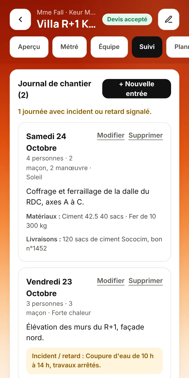 Écran de SenBaoBat : faites-vous payer à temps